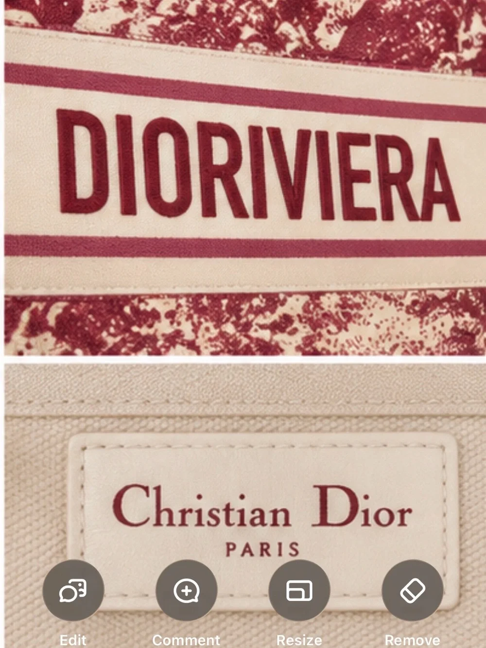 NWT Authentic Dior Beauty DIORIVIERA Toile de Jouy Promotional Tote